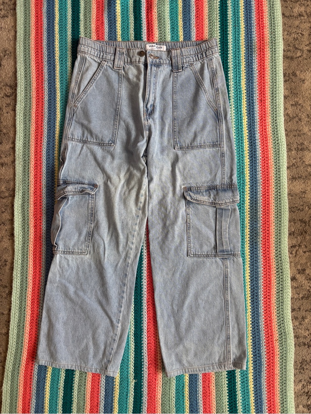Wax Jean Light Blue Cargo Jeans
